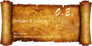 Orbán Elvira névjegykártya