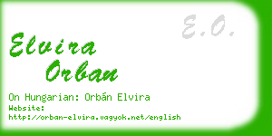 elvira orban business card